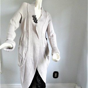 CONCEPT CREA KNIT COAT 98% WOOL, 2% ELITE, NWT